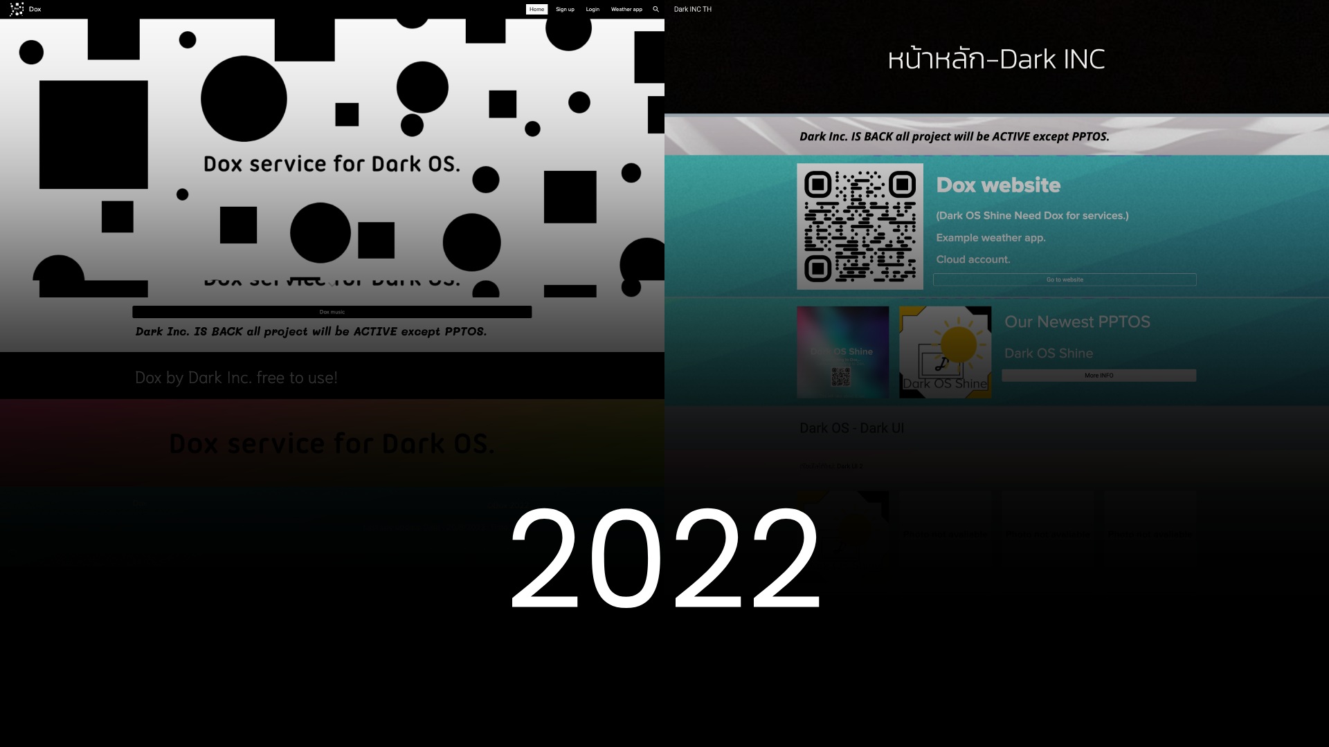 Dark Inc. founding timeline for 2022